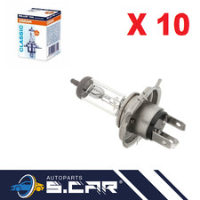 OSRAM Kit 10 Lampadine BILUX H4 12V 60/55W Lampadina Faro di Profondità