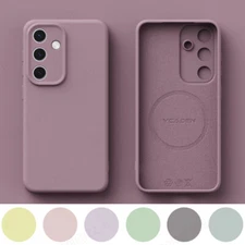 For Samsung Galaxy S25 Ultra S24 S23 S22 Liquid Silicone Magnetic TPU Case Cover