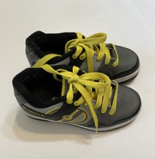 Heelys Kids Skate Shoes Sz Youth 1 Propel 2.0 Gray Black Yellow Clean Nice