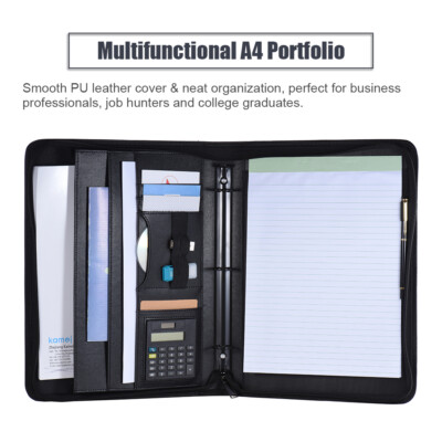 Multifunctional Professional Business Portfolio Padfolio Folder A4 PU P1O1