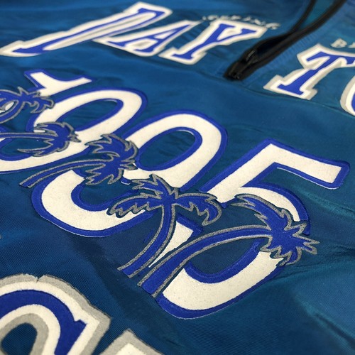 VINTAGE JACKET Daytona Beach Florida Blue Spring Break Satin Pullover OS 1571 - Bild 6 von 9