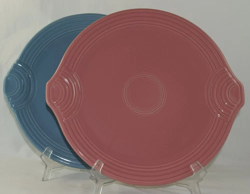 Fiesta Round Tabbed Handle Serving Trays - Choice of Colors - Discontinued Item