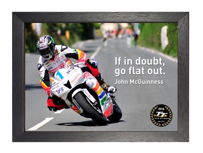 John McGuinness 1 Zitat Motorrad Foto Motivation Poster Honda Maschinen Druck 