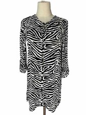 Michael Kors Women’s Dress V Neck Criss Cross Front Animal Print Stretch S/P