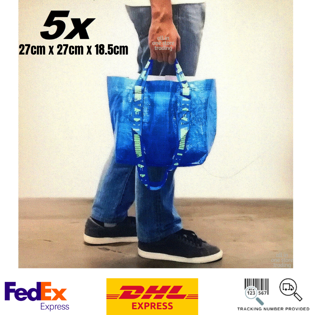 FREE SHIPPING 5 x IKEA BRATTBY Small Bag Grocery Laundry Shopping