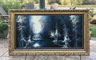 Rare Antique Original Oil Painting Signed Julian Rhinehardt 1940's