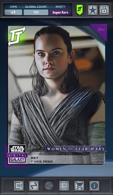 DIGITAL Topps Star Wars Card Trader Women Of Star Wars Galaxy Rey Tilt SR