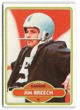 1980 Topps #107 Jim Breech Rookie Oakland Raiders RC