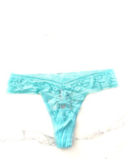 Victoria's Secret The Lacie Lace Thong Panty Seafoam