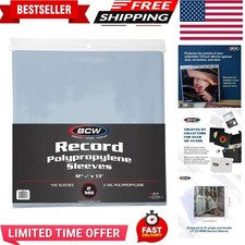 12-Inch Record Sleeves - 500 ct Polypropylene Vinyl Record Outer Sleeves ...
