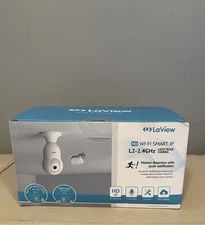 LaView 4MP Bulb Security Camera 2.4GHz, 360° 2K, Motion, Alarm LV-PWL2-W - White