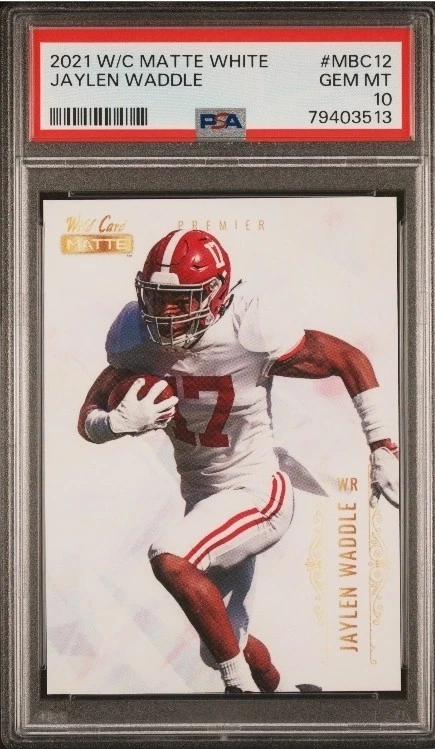 Jaylen Waddle Wild Card Matte White #MBC12 Base