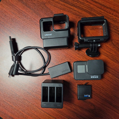 GoPro Hero 7 Black Vlog Set   Top Zustand   Zubehör & Audio-Adapter