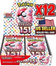 Pokemon 151 SV2a Japanese Booster Box Case 12 Boxes Factory Sealed US Seller