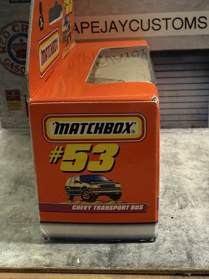 Autobús de transporte Chevy Matchbox Superfast #53 1999 metro motel lanzadera nuevo en caja Foto 3 de 4