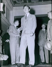 1957 Photo Japanese Crown Prince Akihito At Harvard College Royalty 7X9 Vintage