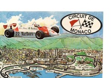 postcard:    MONTE CARLO MONACO GRAND PRIX CIRCUIT ALFA ROMEO RACING CAR