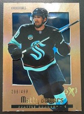 2023-24 Upper Deck Skybox E-X 2000 Matty Beniers #72 Credentials 296/499 Kraken