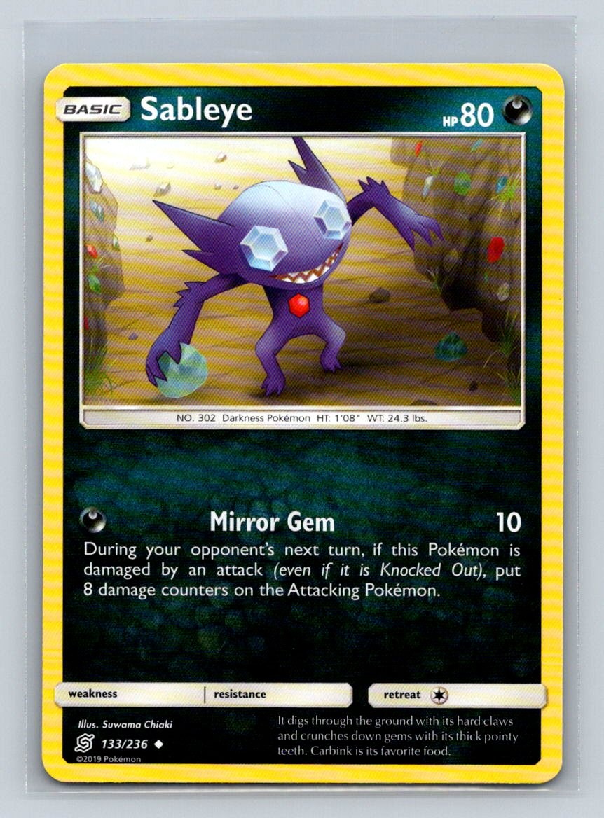 Sableye #133/236 SM: Unified Minds Uncommon - Pokemon Cards D46