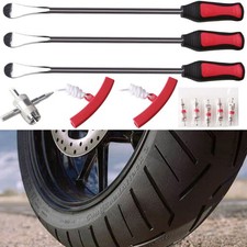 3PCS Tire Lever Tool Spoon Motorcycle Tyre Iron Changing + Wheel Rim Protector