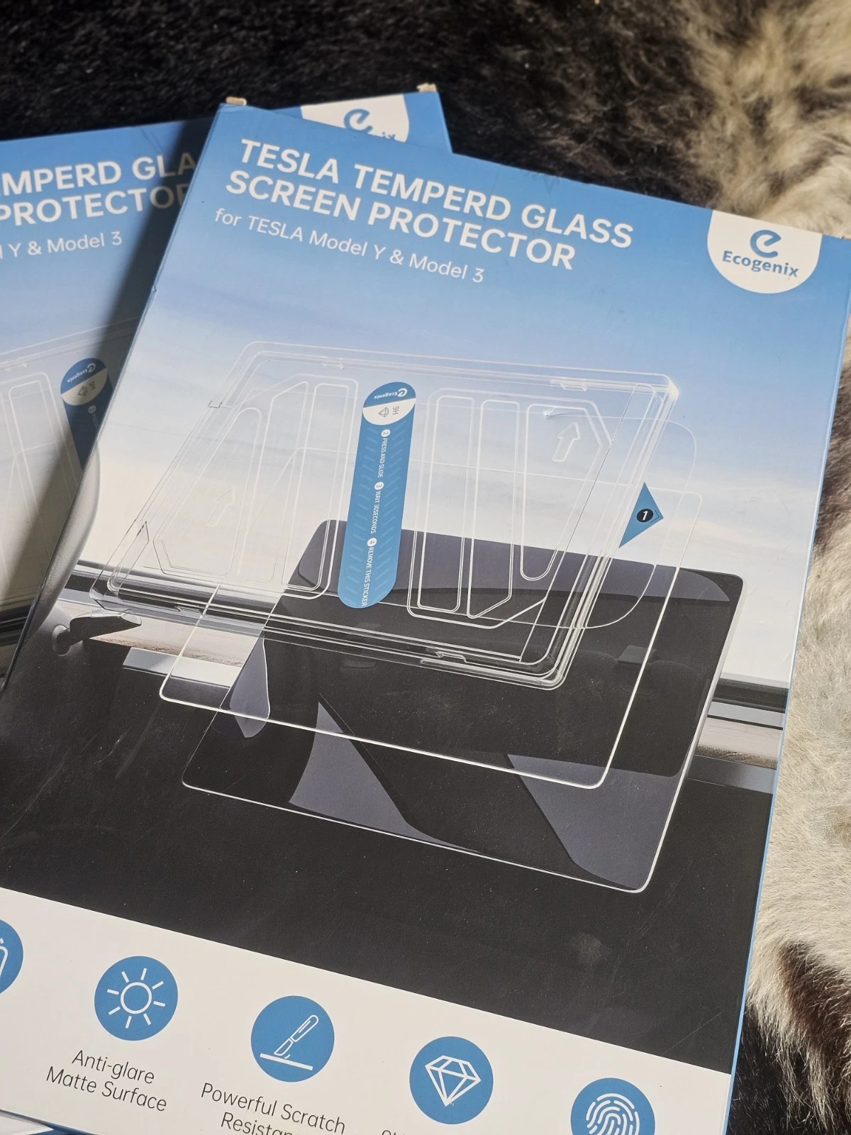 TESLA Tempered Glass Screen Protector By ECOGENIX Lot Of 2