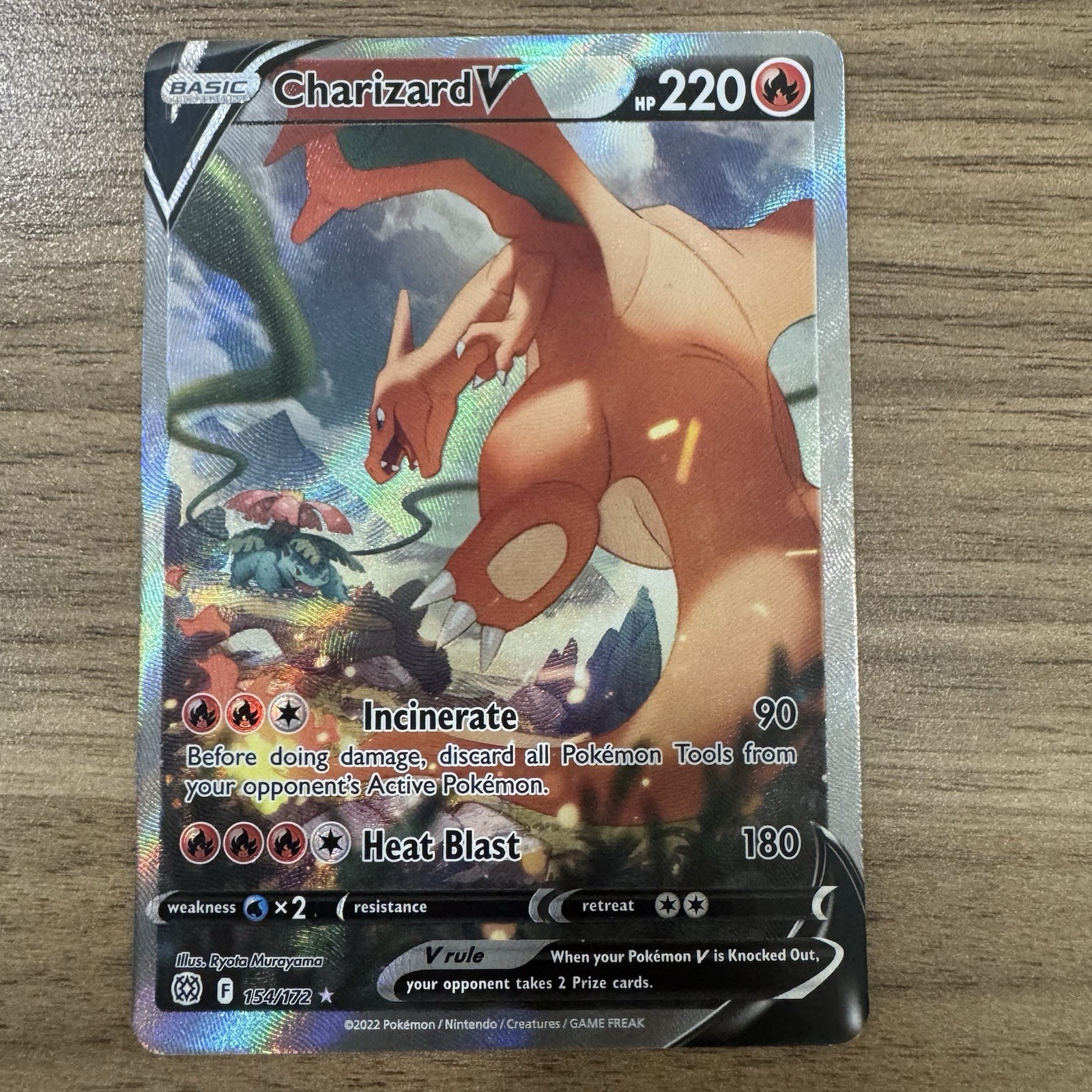 Charizard V Alt Full Art Holo Ultra Rare 154/172 Swsh09 Brilliant Stars NM/M