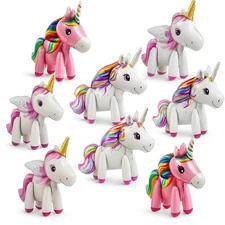 Katchon Giant Self Standing Unicorn Balloons - 34 inch-Pack of 8 | Unicorn Bi...