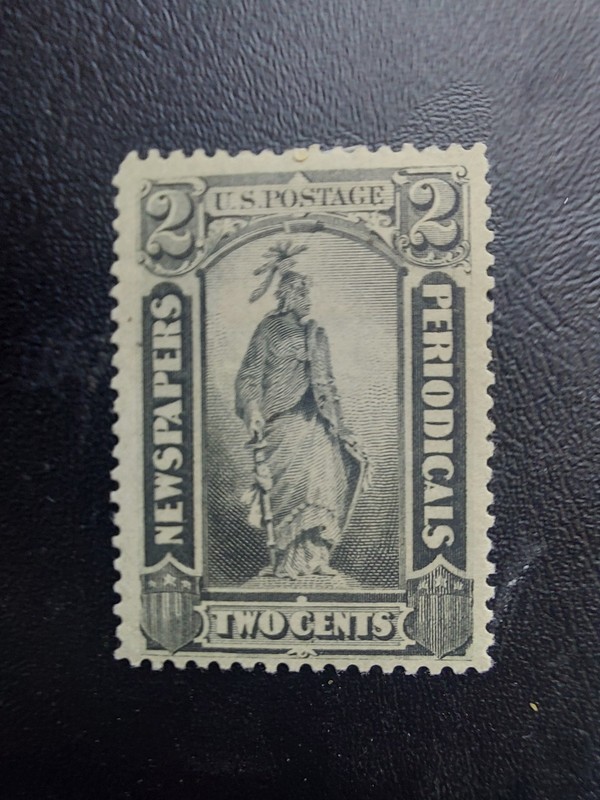1893, U.S $ 268 NEWS PAPER PROOF 57 V/F TO X/F 2 CENT MINT, HINGED, OG.!! RARE.