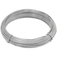 19 Gauge Galvanized Solid Wire,98ft Galvanized Hobby Wire,Multi-Purpose Steel...
