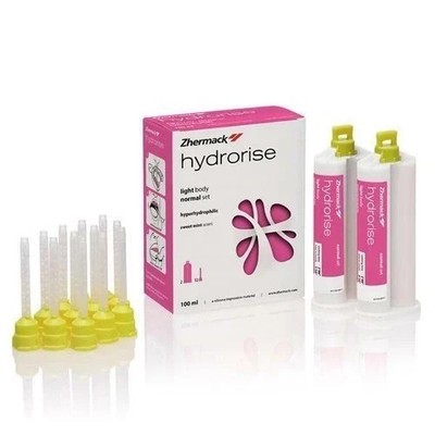 HYDRORISE LIGHT BODY NORMAL SET 2x50ml ZHERMACK. DENTAL SILICONE free shipping..
