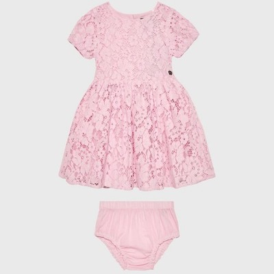 Guess Dress With Floral Lace Insert Girl