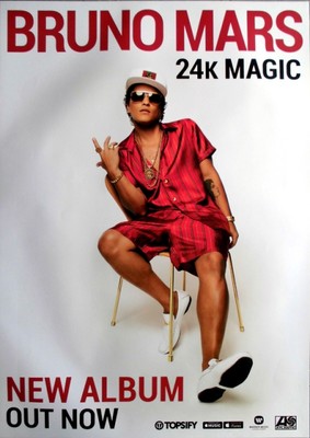 BRUNO MARS - 2016 - Promotion - Plakat - 24K Magic - Poster