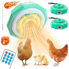 1/2x Chicken Coop Heater 500W Chicken Coop Heater Heating Digital Display Winter