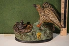 American cast-iron bank, "Eagle-Eaglets ",  Jan 23, 1883, replaced plug in base