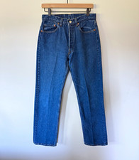 Vintage Levis 501 Men Blue Denim Jeans 31x30 30x30 Button Fly Straight Regular