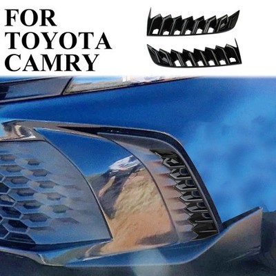  Black Front Bumper Light Lamp Trims  Cover Fit For  Toyota Camry 2025-2026