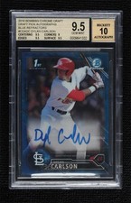 2016 Bowman Draft Chrome Pick Blue Refractor Dylan Carlson BGS 9.5 Auto 1lq2