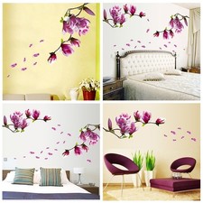 Autocollant mural Magnolia Peinture murale 27.6 * 19.7 pouces Art Fleurs Géant