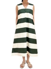 UNIQLO x Marimekko Sleeveless V-Neck Dress Green White M