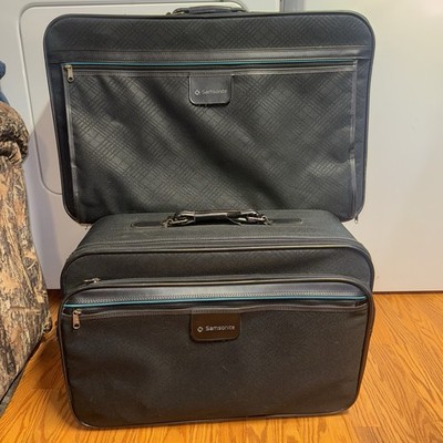 Vintage Bundle Samsonite Easy Going II Rolling Luggage Bag W/ Matching Suitcase