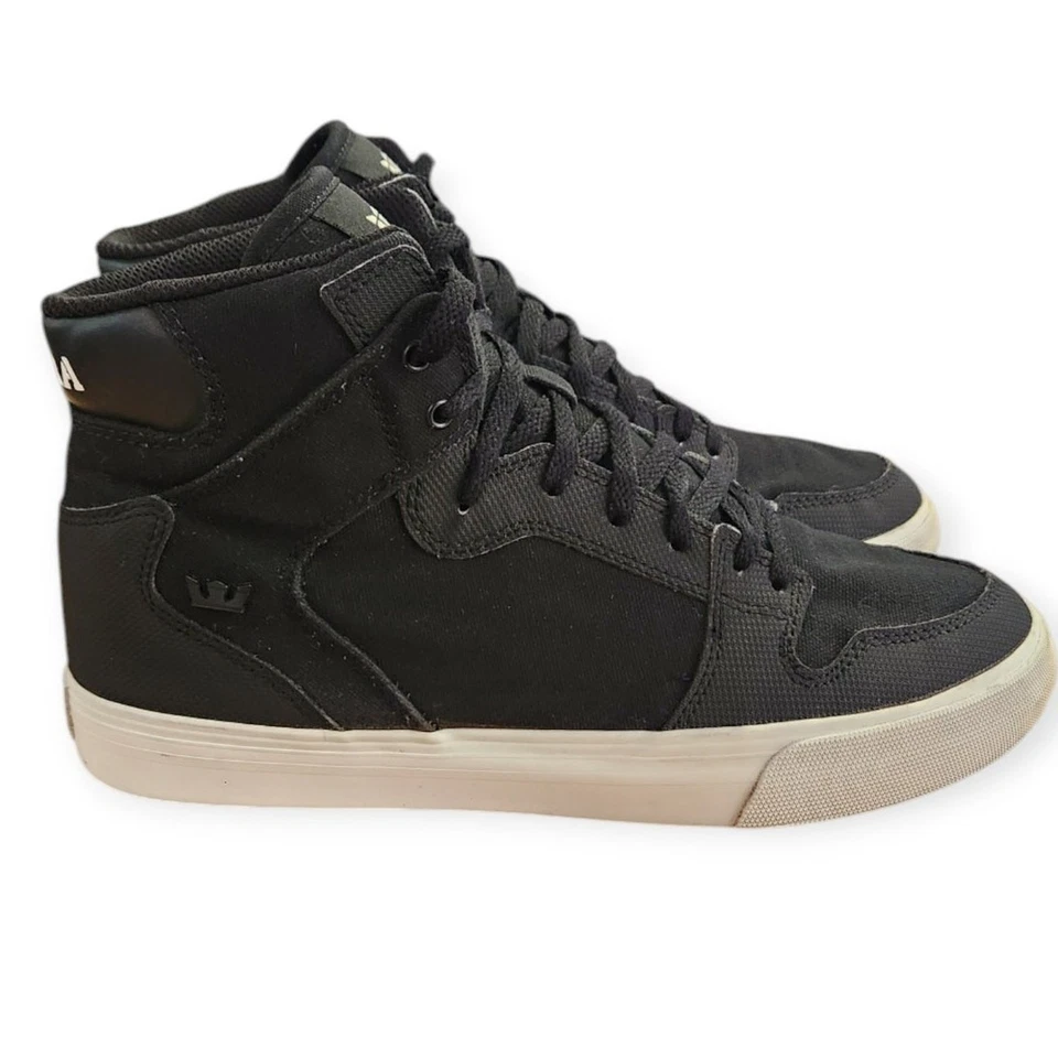 Supra Vaiders Niños Zapatillas Altas Patinador Con Cordones Negro Talla 6 Foto 4 de 4