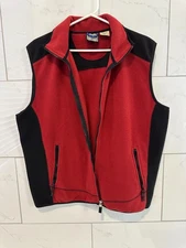 Above Sea Level Destination 10000 Men’s Fleece Vest Rust &  Black Zip Up Size L 