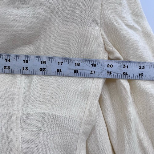 Tory Burch Linen Blazer Wide Leg Outfit Medium Bridal 2 Piece Medium Luxury - Picture 11 of 17