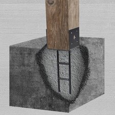 Ground Stake Post Base Welded Metal Post Anchor 3 Mm Thick for Deck Building