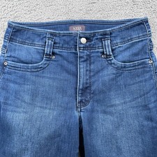 NYDJ Jeans Womens 8 Blue Marilyn Straight Lift Tuck Shaping Slimming Medium Wash
