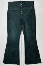 American Eagle Sz 10 Corduroy Super High-Waisted Flare Pants in Dark Gray Womens