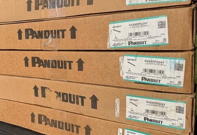 Panduit CAT6A NK6XPPG24Y NetKey 24-Port Punchdown  Patch Panel NEW