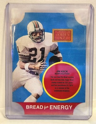 2013 Panini Golden Age Bread For Energy #6 Jim Kiick (pack fresh)
