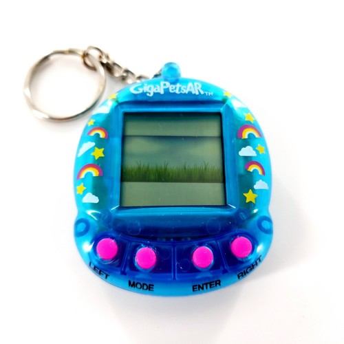 Giga Pets AR Blue Rainbow Unicorn Virtual Animal Pet 2018 DEAD PIXEL LINE Tested
