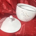 Noritake Colmar 5419  Sugar Bowl w/ Lid White Gray Blue — photo 4